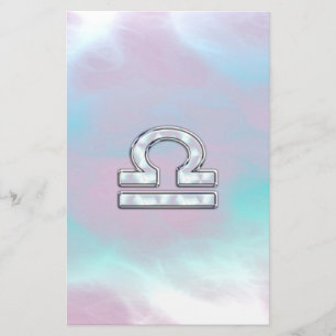 Libra Zodiac Symbol Mutter von Perlenstil Briefpapier