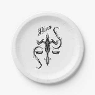 Libra Zodiac-Symbol Pappteller