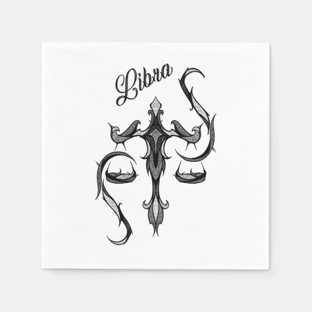 Libra Zodiac-Symbol Serviette (Vorderseite)