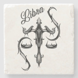Libra Zodiac-Symbol Steinuntersetzer