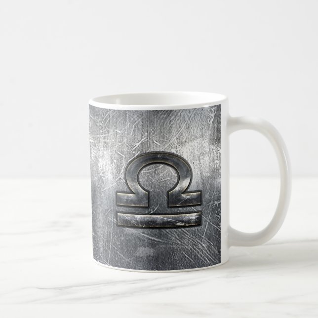 Libra Zodiac Symbol Störstahl Kaffeetasse (Rechts)