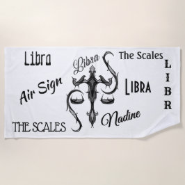 Libra Zodiac-Symbol Strandtuch