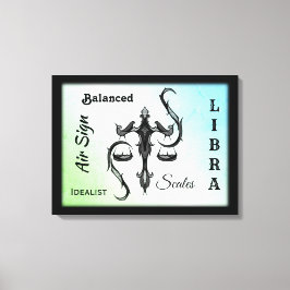 Libra Zodiac Symbol Wrapped Canvas Leinwanddruck