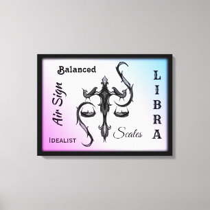 Libra Zodiac Symbol Wrapper Canvas Leinwanddruck