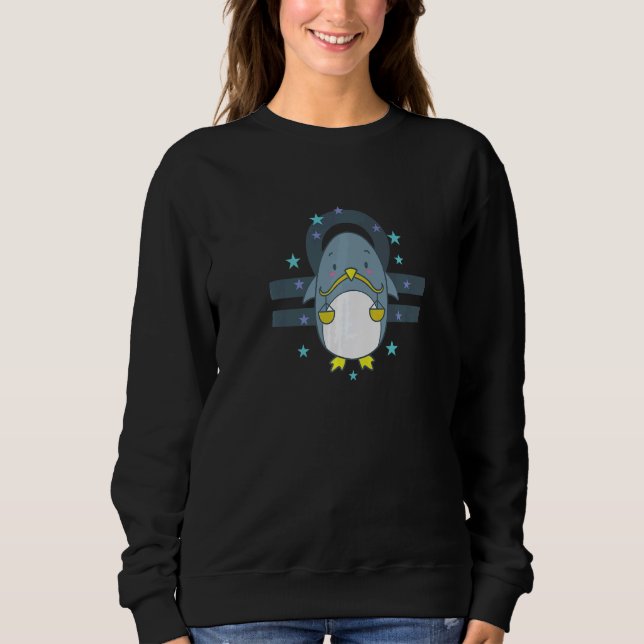 Libra Zodiac-Zeichen als Tierhoroskop Sweatshirt (Vorderseite)