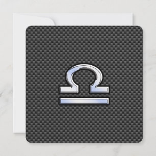 Libra Zodiac-Zeichen auf Carbon Fibre Print