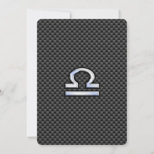 Libra Zodiac-Zeichen auf Carbon Fibre Print