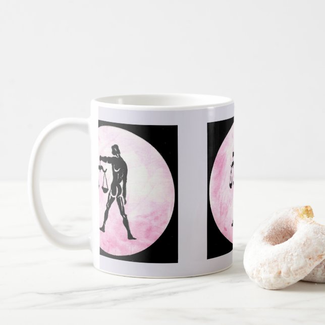 Libra - Zodiac - Zeichen Kaffeetasse (Mit Donut)