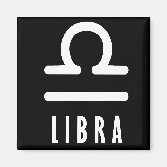 Libra zodiac-Zeichen Magnet (Vorne)