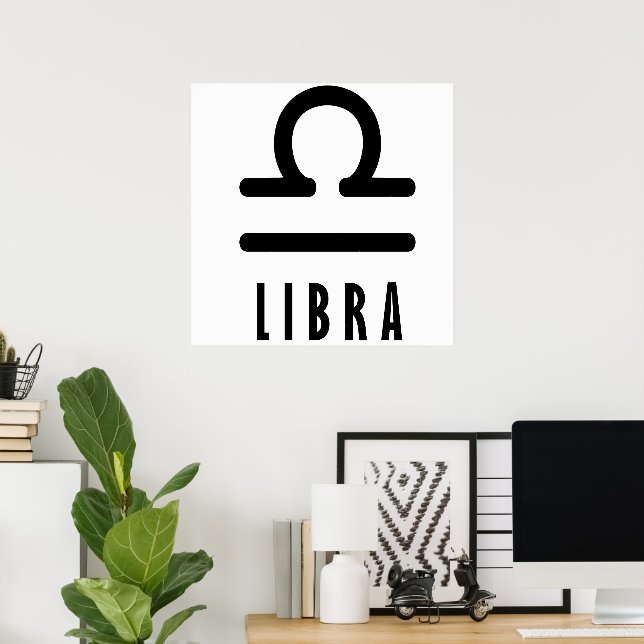 Libra zodiac-Zeichen Poster (Heimbüro)