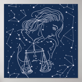 Libra zodiac-Zeichen Poster