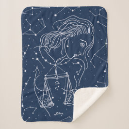 Libra zodiac-Zeichen Sherpadecke
