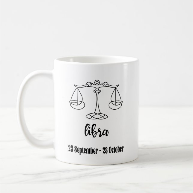 Libra, Zodiaka - Zeichen Kaffeetasse (Links)