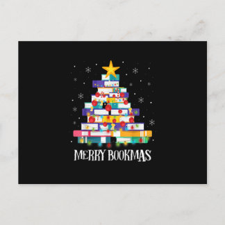 Librarian Book Lover Bücher Weihnachtsbaum Merry B Postkarte
