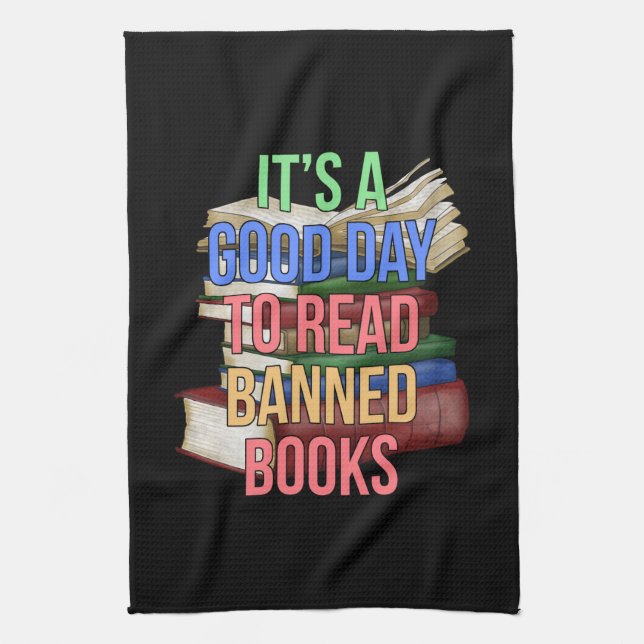 Librarian Bookworter Book Reader lesen Banned Book Geschirrtuch (Vertikal)
