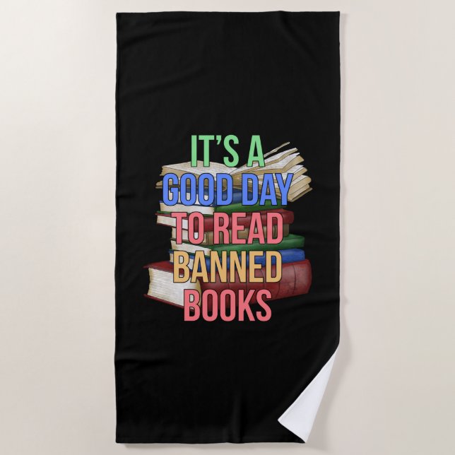 Librarian Bookworter Book Reader lesen Banned Book Strandtuch (Vorderseite)
