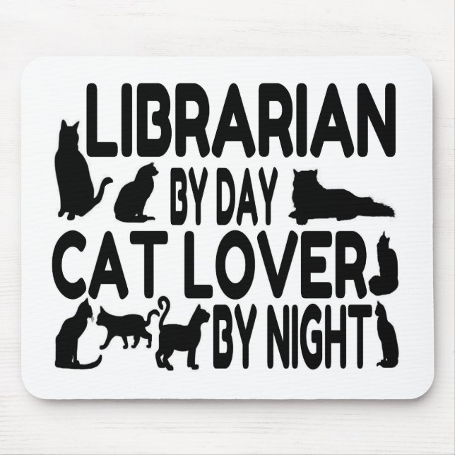 Librarian Cat Lover Mousepad (Vorne)