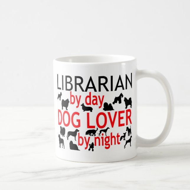 Librarian Dog Lover Tasse (Rechts)