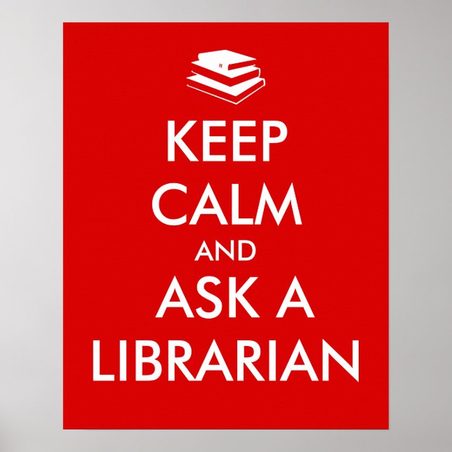 Librarian Gifts Behalt Calm Frage eine biblische A Poster (Vorne)