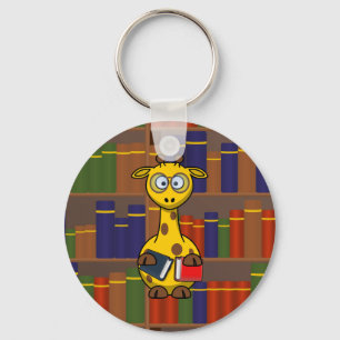 Librarian Giraffe Schlüsselanhänger