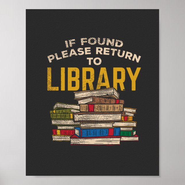 Librarian Reading Gift Poster (Vorne)