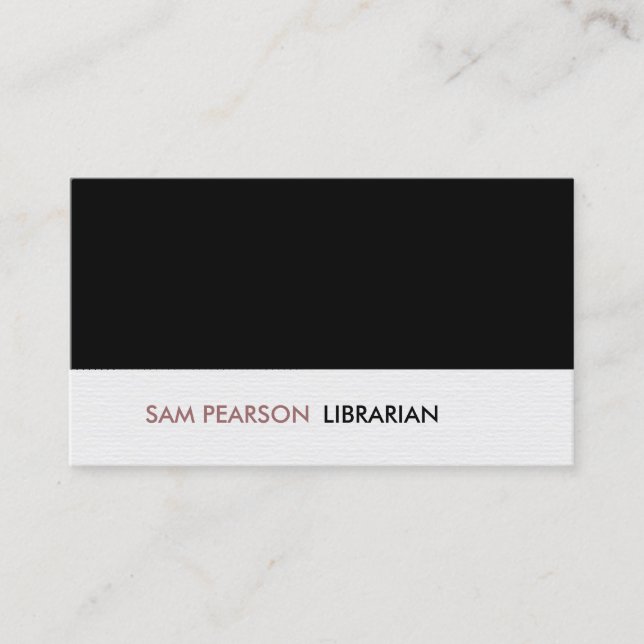 Librarian Simple Visitenkarte (Vorderseite)