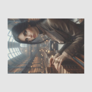 Librarian Steampunk Vintage Viktorianische Lady Seidenpapier