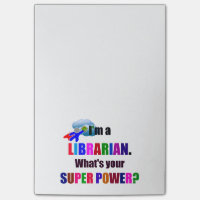 Librarian Superhero - kühl farbiges Textdesign