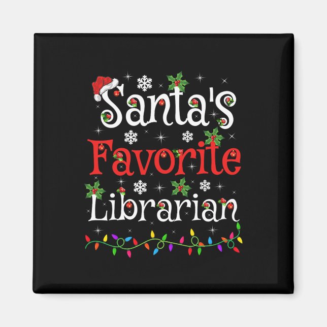 Librarian Xmas Weihnachtslieder Christma Magnet (Vorne)