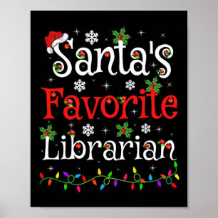 Librarian Xmas Weihnachtslieder Christma Poster