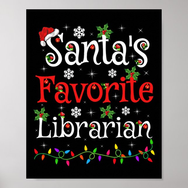 Librarian Xmas Weihnachtslieder Christma Poster (Vorne)