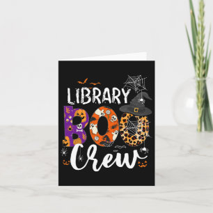 Library Boo Crew School Librarian Halloween Librar Karte