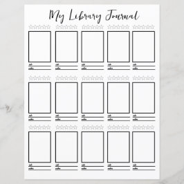 Library Book Review Journal Reading Notebook