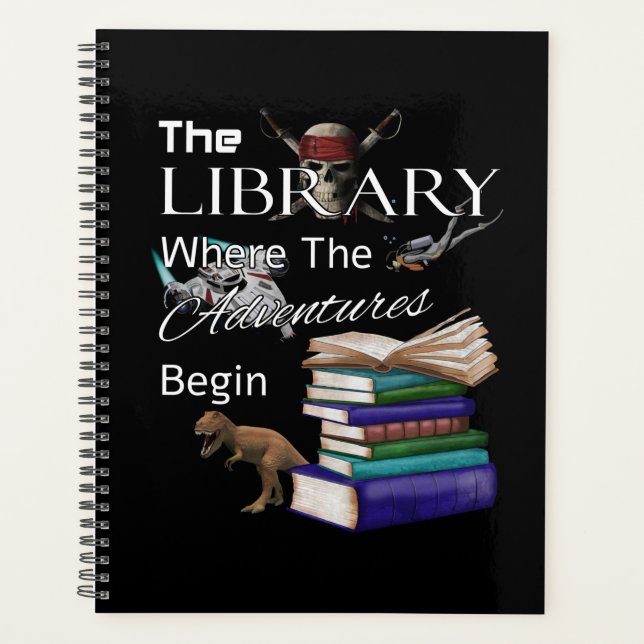 Library Books Where The Adventure Begins Book Read Planer (Vorderseite)