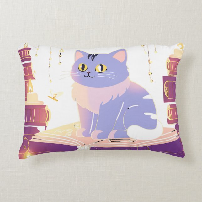 Library Cat Café Dekokissen (Vorderseite)
