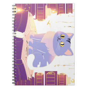 Library Cat Café Notizblock