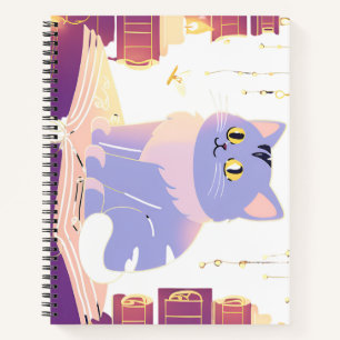 Library Cat Café Notizbuch