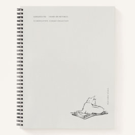 Library Cat- Naturalist Menagerie Archive Notizbuch