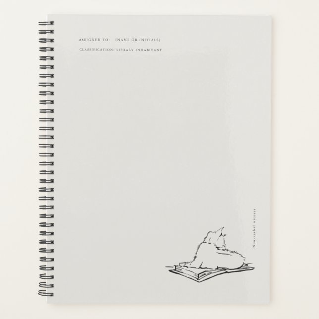 Library Cat- Naturalist Menagerie Archive  Planer (Vorderseite)