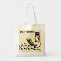 Library Chickens Toe Bag