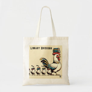 Library Chickens Toe Bag Tragetasche