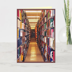 Library Christmas Feiertagskarte