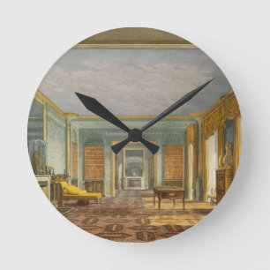 Library des Königs von den Ansichten des Runde Wanduhr