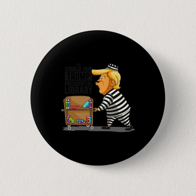 Library Funny Gray Clic Fit Button (Vorderseite)