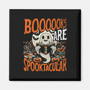 Library Halloween Shirt Book Lover Design Ghost Wi Magnet