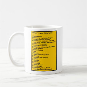 Library of Congress Catalog System: Vorsicht gelb Kaffeetasse