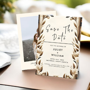 Library Old English Book Club Cover Wedding Save The Date