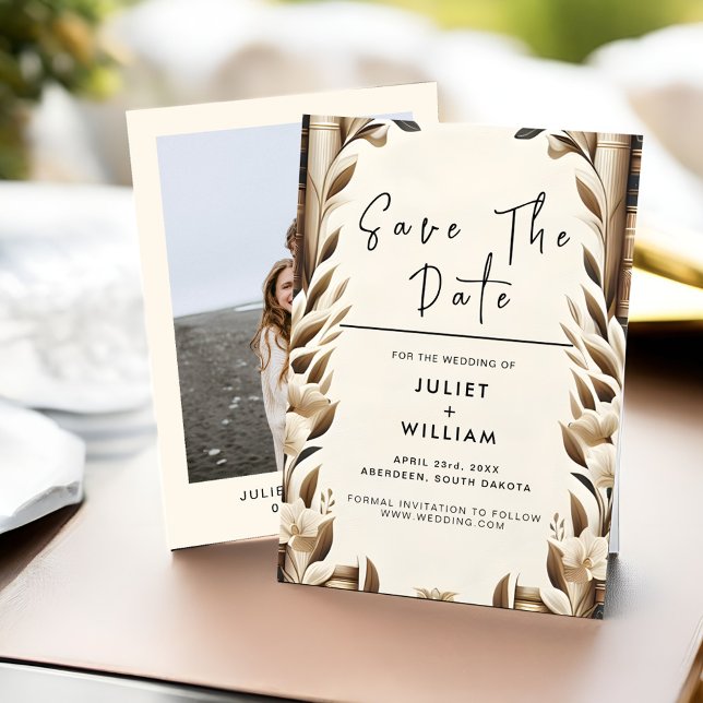 Library Old English Book Club Cover Wedding Save The Date (Von Creator hochgeladen)