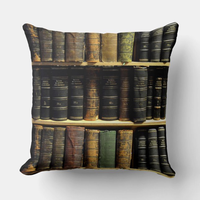 Library Reversable Throw Pillow Kissen (Vorderseite)