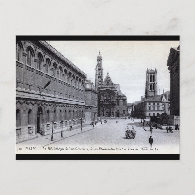 Library Saint-Genevieve, Paris, Frankreich 1905 Vi Postkarte (Vorderseite)
